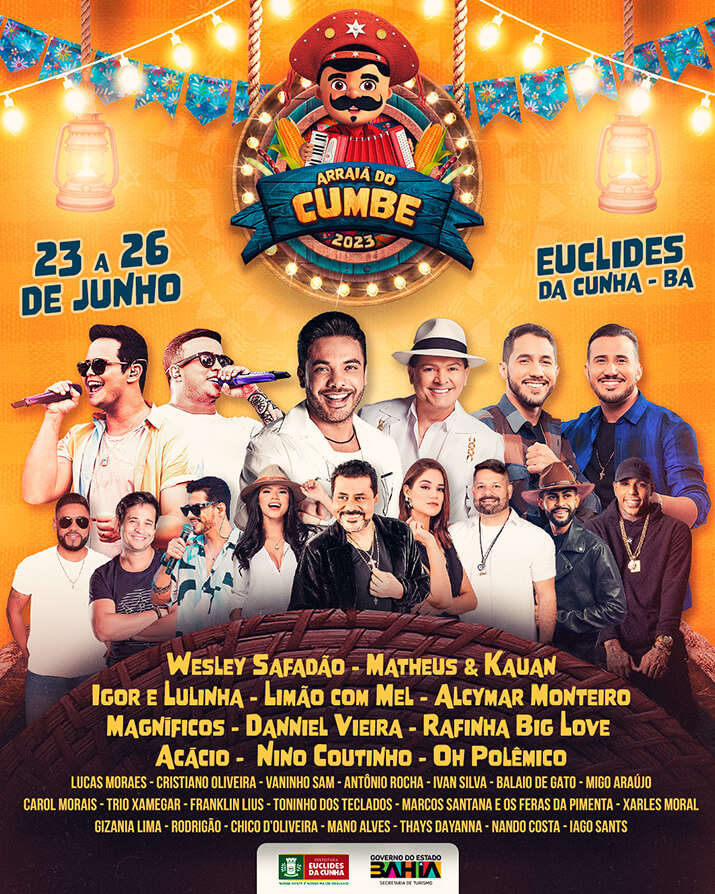Cartaz oficial do Arraiá do Cumbe 2023